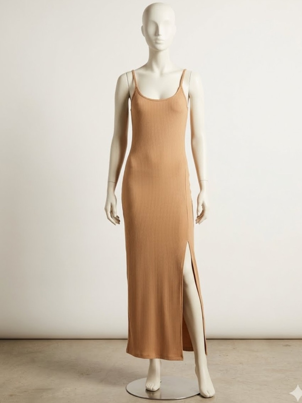 Hey Babe Tan Sleeveless Maxi Dress Size L